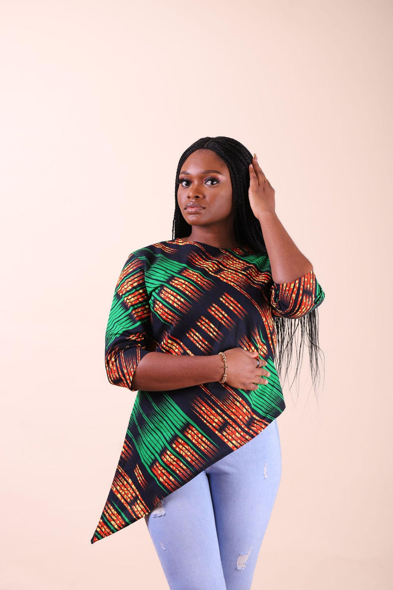 African Print Astou (Baby Pink) Top – Kadjoe Design