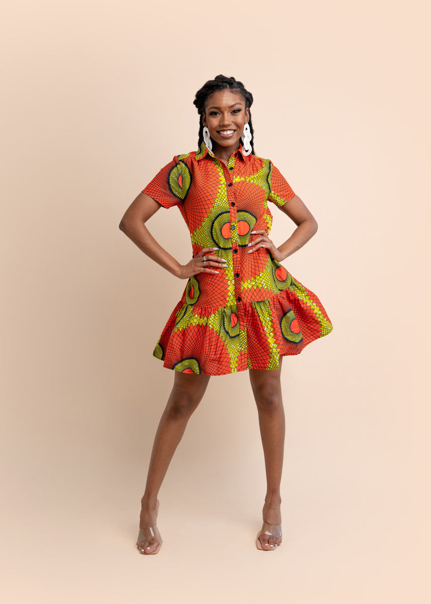 Adia African Print Dress (Wrap Dress) – KEJEO DESIGNS