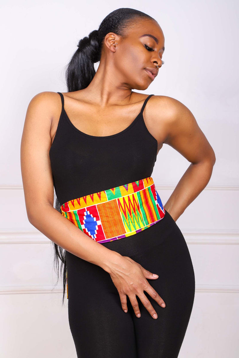 Women African Print Bandeau Crop Top 