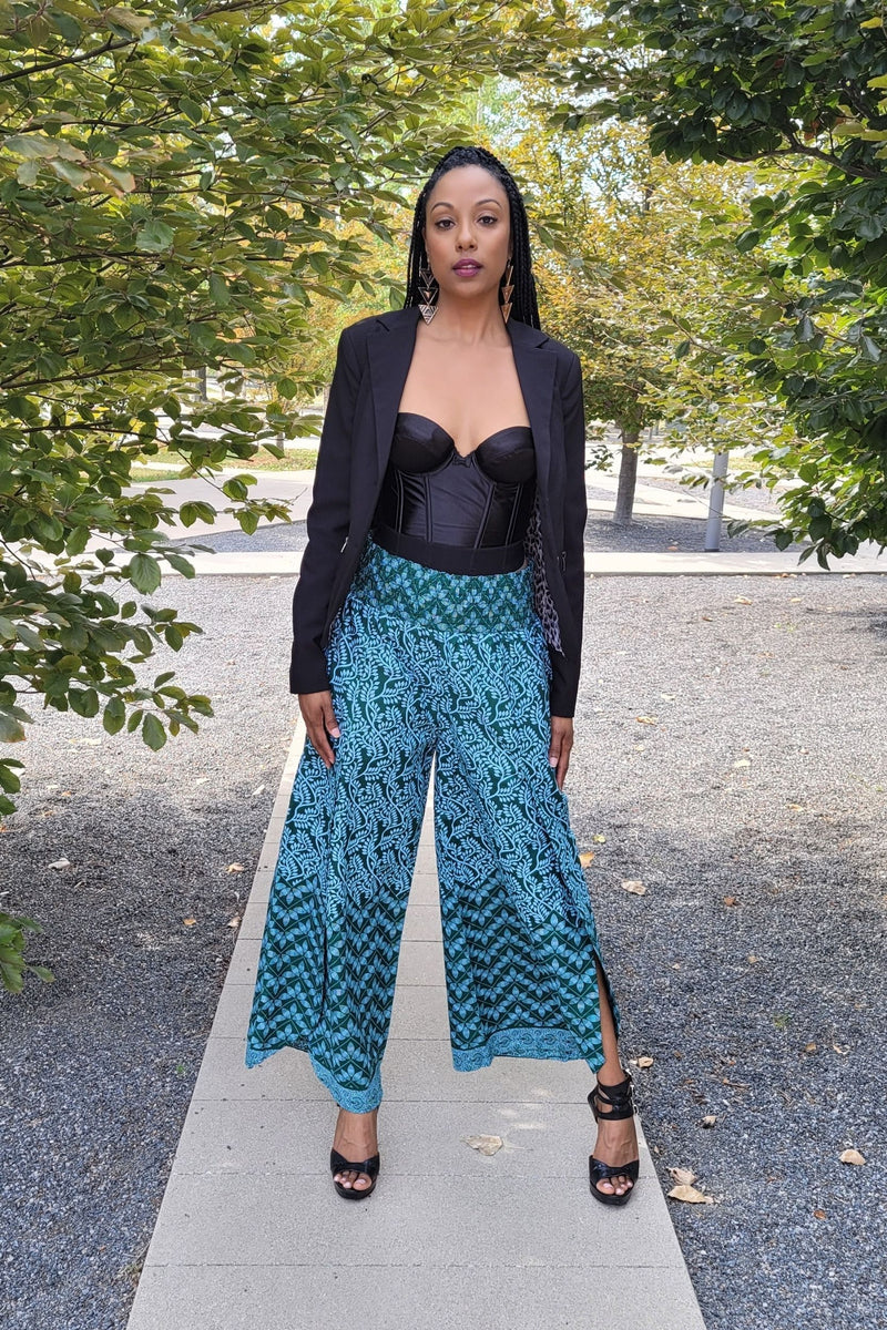 AFRICAN PRINT PALAZZO PANTS FOR WOMEN-KEJEO DESIGNS