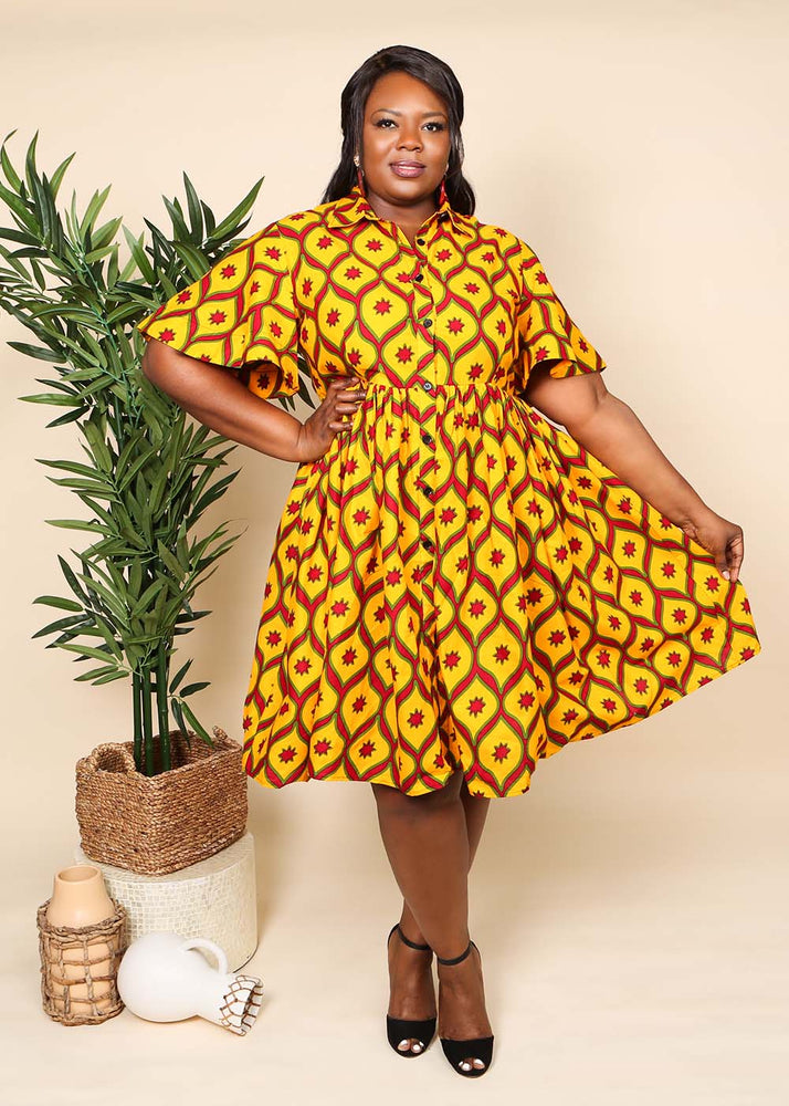 Modern Ankara Dress Style | Buy Long African Print Dress | Africa Blooms