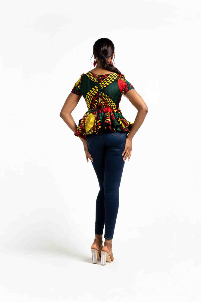 JEMILA African Print Women's Top - African tops- Kejeo Designs
