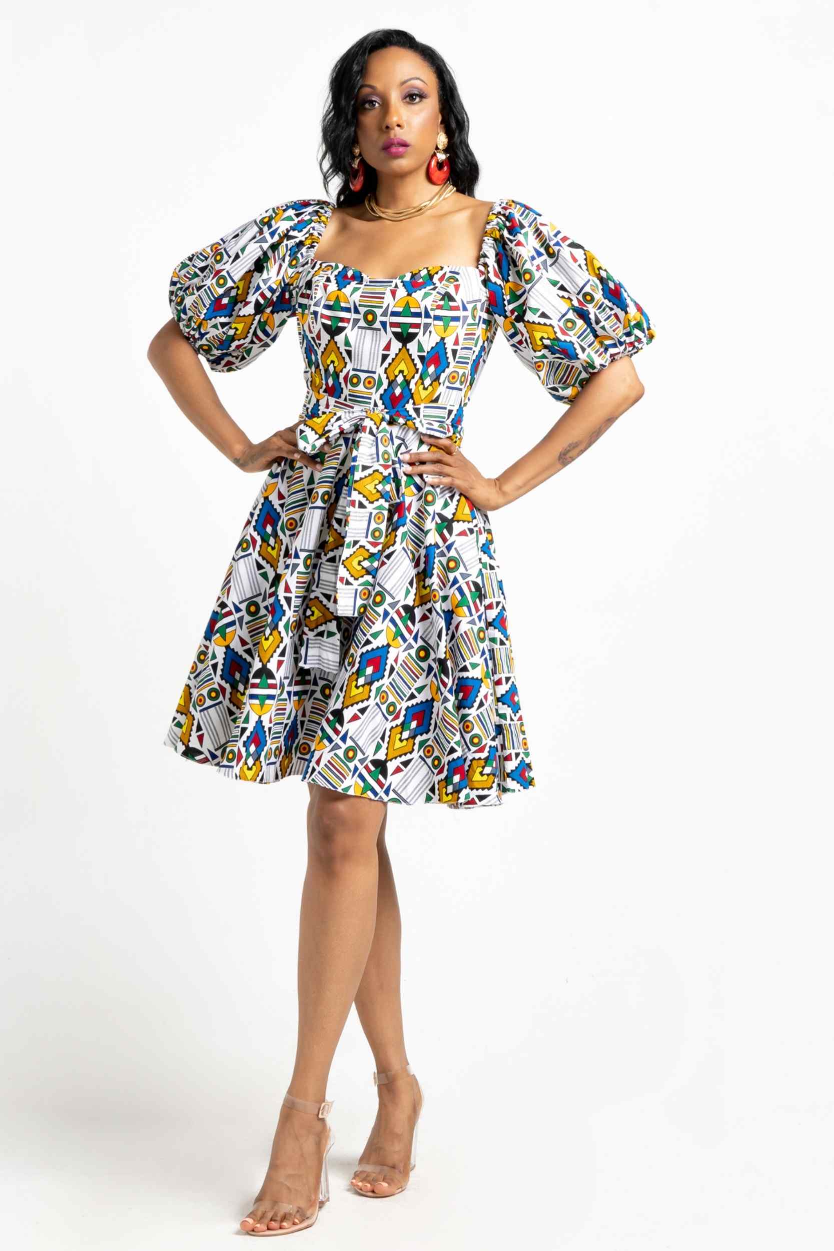 LABELLE African Print mini Dress - Kejeo Designs – KEJEO DESIGNS