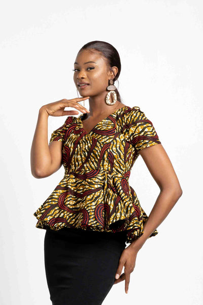 KARISA African Print Women's Top