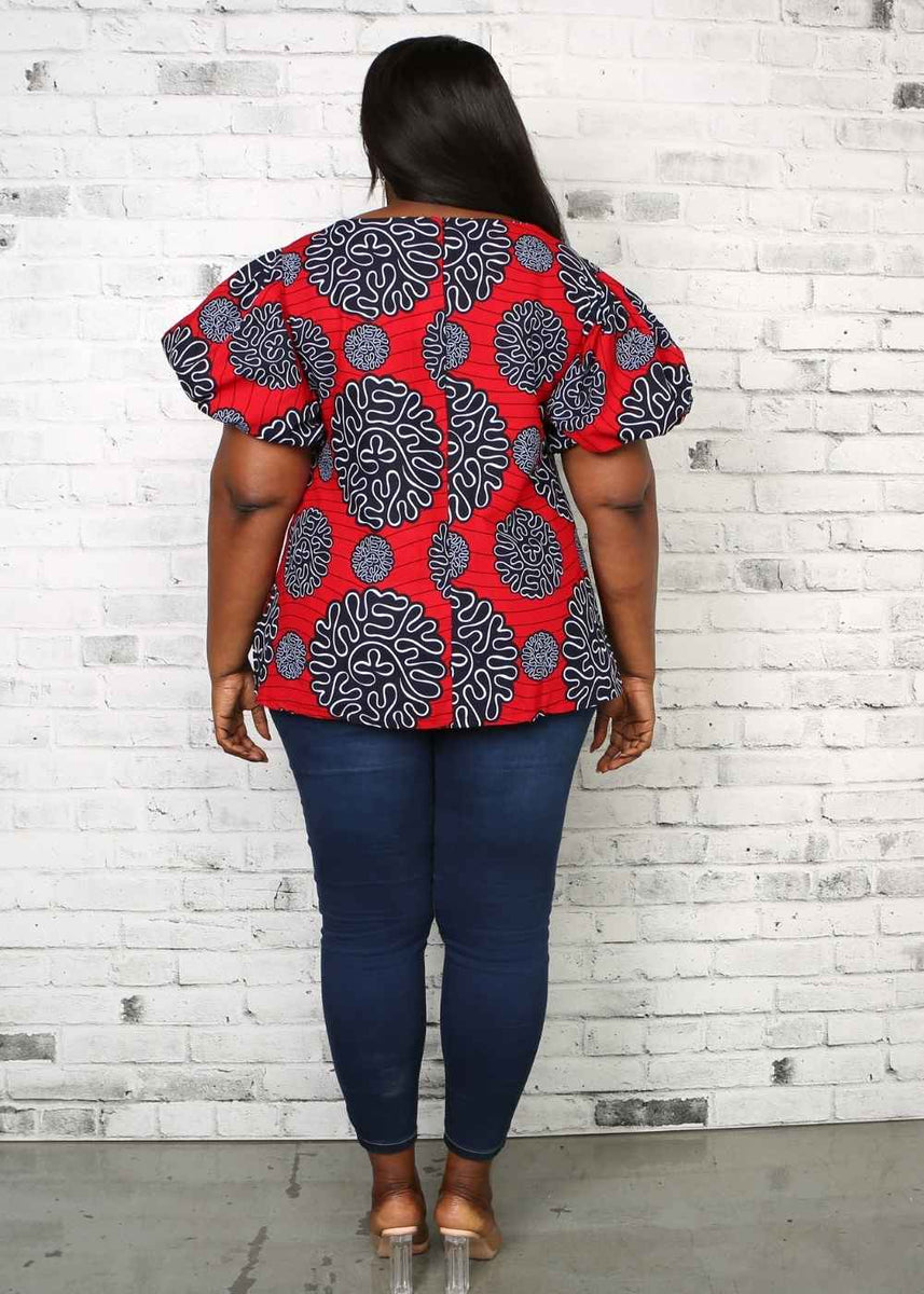 Elema African Print Top - African Clothing For Women - Kejeo Designs ...