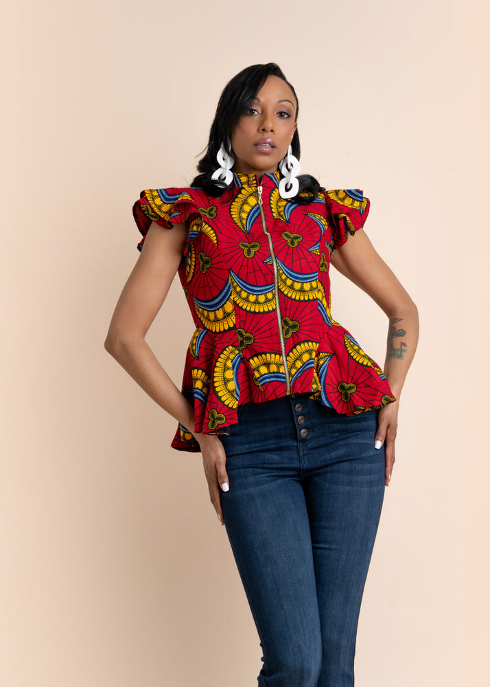 KARISA African Print Women's Top