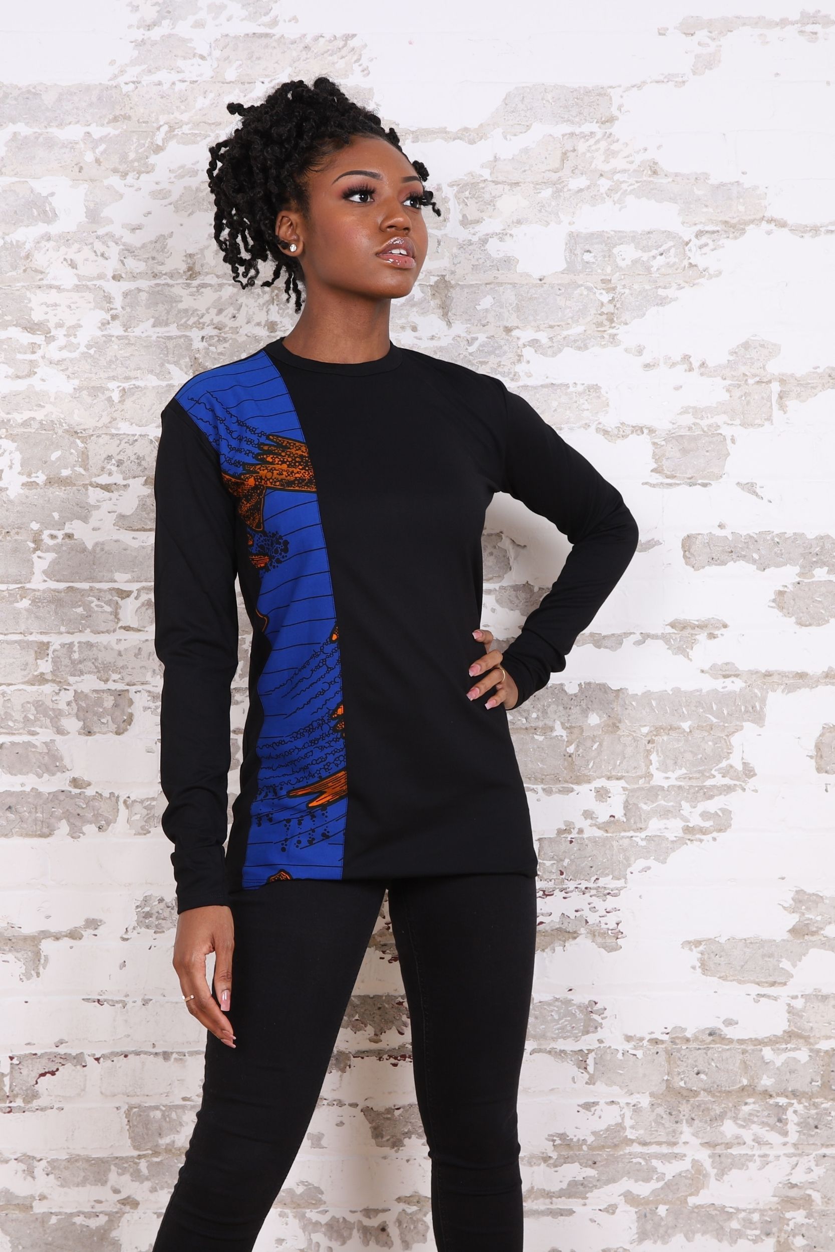 African Print Long Sleeve T-Shirt for guys - KEJEO DESIGNS