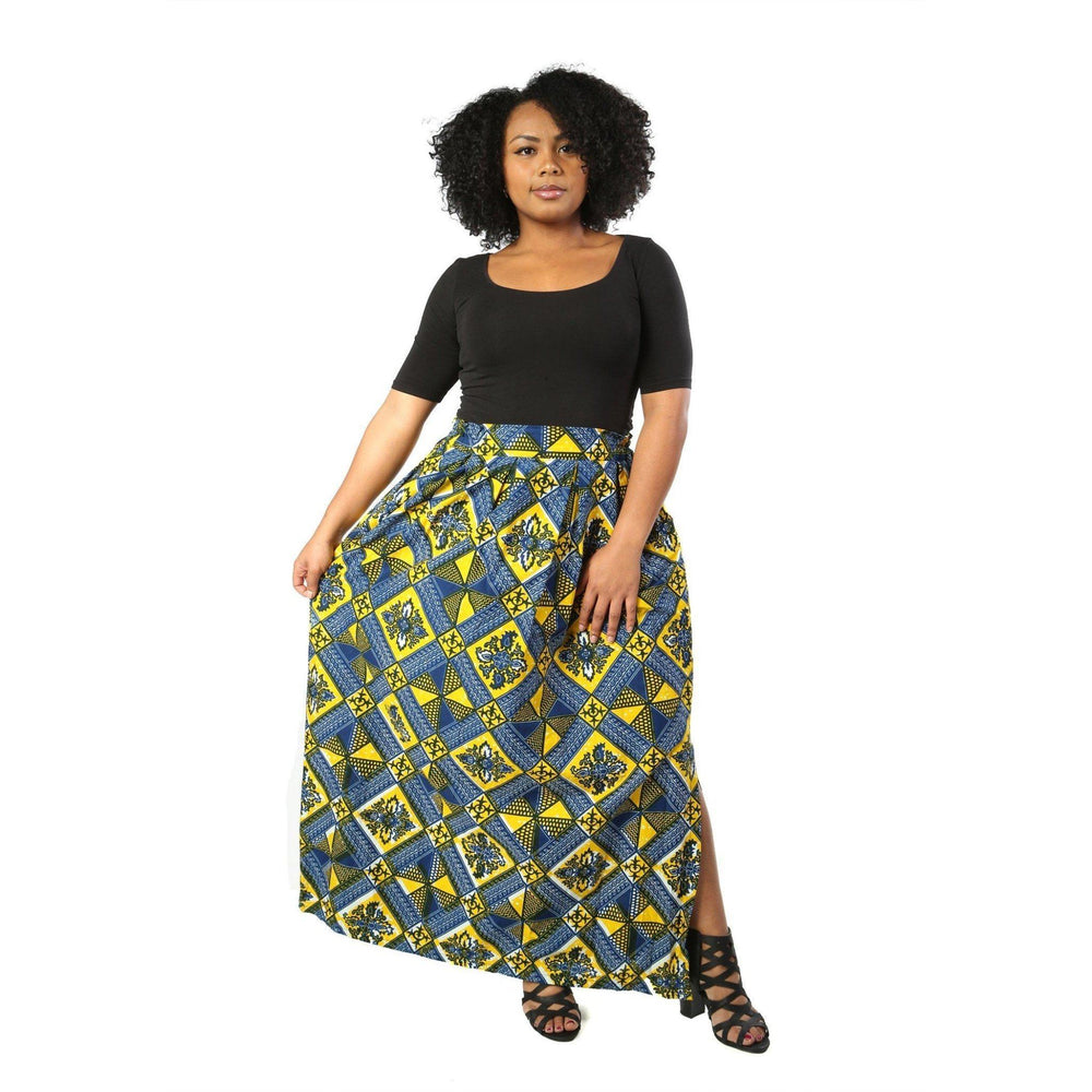 African Clothing- African Print Maxi Skirts for Women - KEJEO DESIGNS