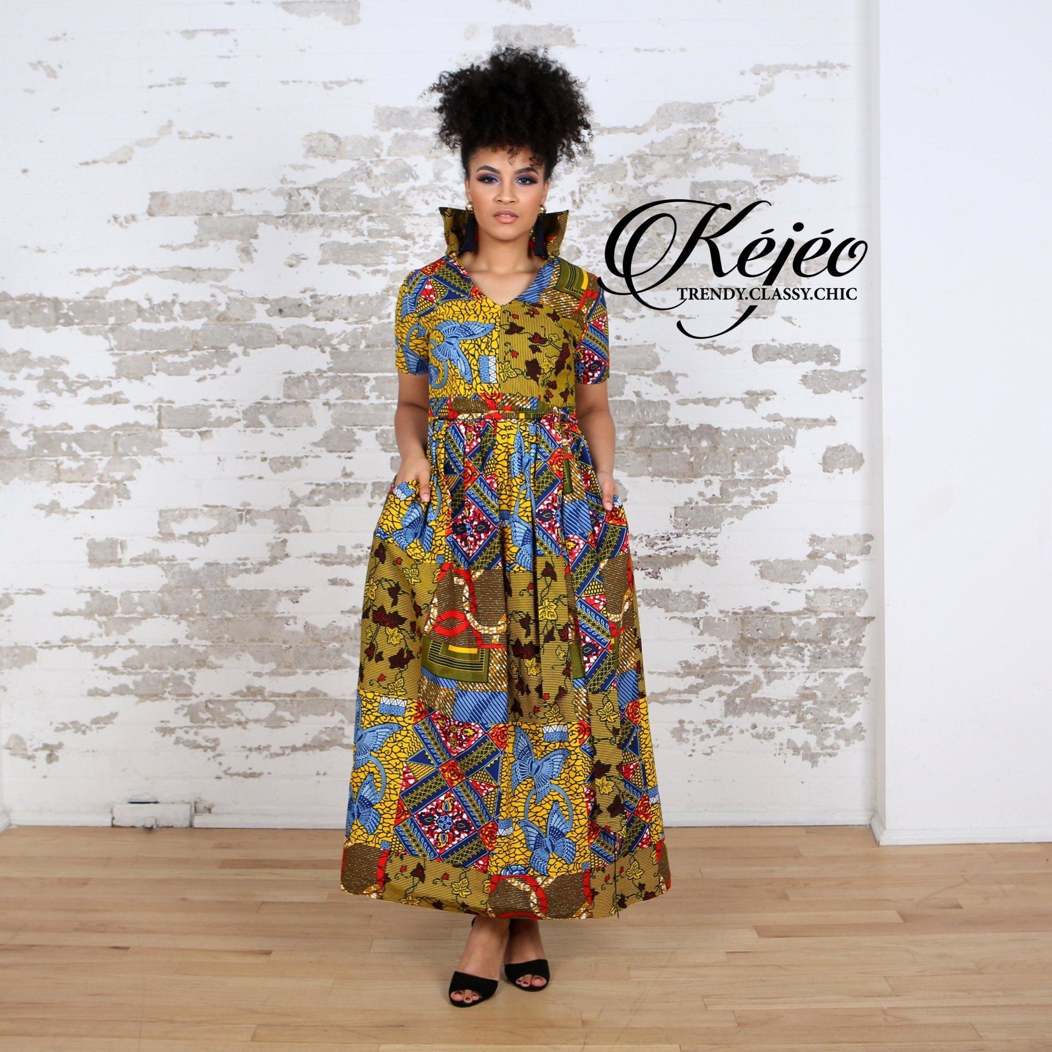 SANSSAN African Print Dress – KEJEO DESIGNS